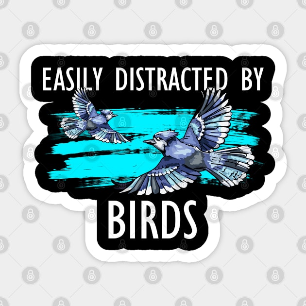 easily distracet ny birds Sticker by Jabinga